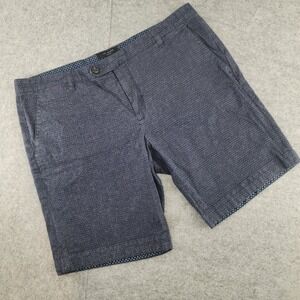 Ted Baker Mens Navy Blue Polka Dot Micro Print Chino Shorts Size 38R Stretch